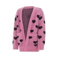 thumbnail image 2 of Mom and Daughter Matching Clothes Women Little Girls Heart Cardigan Sweater Mommy and Me Valentine's Day Cardigan with Pockets, 2 of 7