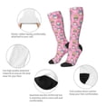 thumbnail image 3 of Pofeuu pink Holiday Joy Print Stockings, Adult Running Hiking Socks for Youth and Adult, 3 of 6