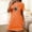 Orange, variant on YHAJDS Pajama Dress Print Round Neck Short Sleeve Sleep Tee Short Nightwear For Ladies