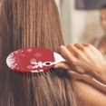 thumbnail image 3 of Red Christmas Reindeer Pattern Hair Brush,Girls Detangling Hair Brush,Glide Through Tangles with Ease for Wet & Dry Hair,8.8"X2.8", 3 of 7