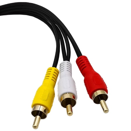 Flexible 3 RCA Male to 6 RCA Female Cable for Hi-Fi Video and DVD Player Connectivity
