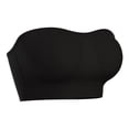 thumbnail image 4 of Sakmal Side Smoothing Women's Bras Strapless Bandeau Bralette Everyday Black Scoop Ladies Bras L, 4 of 4