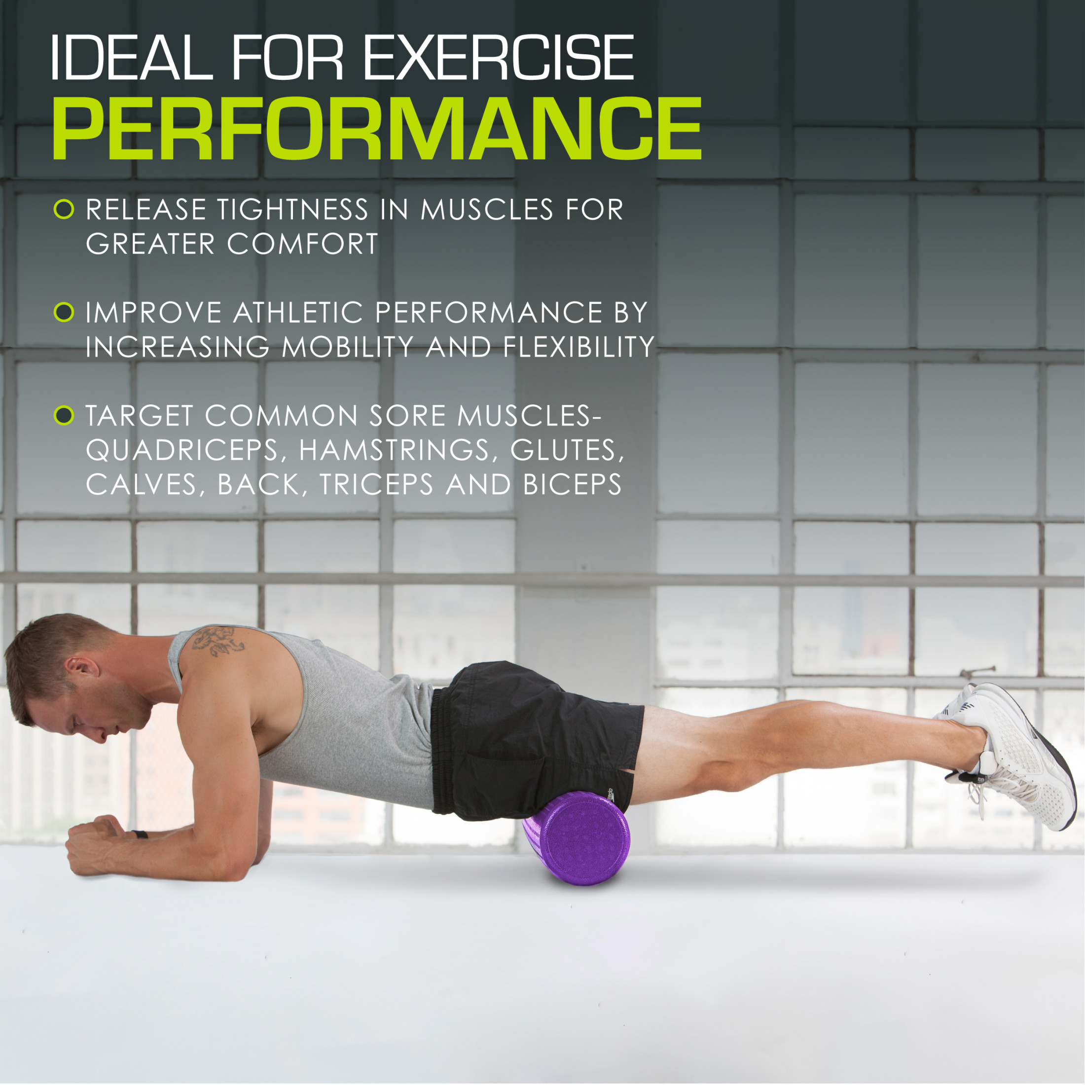 Prosourcefit High-Density Foam Roller 12 In Purple photo 6