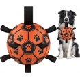 thumbnail image 1 of FITNOVO Interactive Dog Toys, Fetch &Amp; Tug Toy With Grab Straps, Floating Water Ball For All &Amp; Medium Dogs, Durable Herding Ball For Playtime - Green, 1 of 6