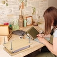 thumbnail image 6 of Wooden Book Press, 30 x 20 cm Book Press, Multifunctional Manual Sturdy Bookbinding Tool, Practical Bookbinding Accessories, DIY Bookbinding Labels, Wood Shape Factor, Upholstery Press for Home, 6 of 9