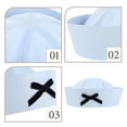 thumbnail image 6 of HONMEET 1Pcs Sailor Hat with Bow for Uniform and Cosplay, 6 of 7