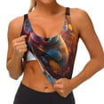 thumbnail image 3 of Zufioo Forest Koala Print Women's Sports Vest, U-shaped Removable Chest Pad Sports Backless Top, Suitable for Fitness and Bodybuilding, Leisure and Daily Life-X-Large, 3 of 8