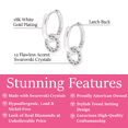 thumbnail image 2 of Cate & Chloe Nala 18k White Gold Plated 14mm Hoop Earrings with Swarovski Crystals Gift for Women, 2 of 10
