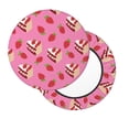 thumbnail image 2 of KLL Strawberry Cake Round Bar Chair Cushion Cover 14 inch ,Bar Stool Protector with Elastic, Soft Washable, 2 of 6