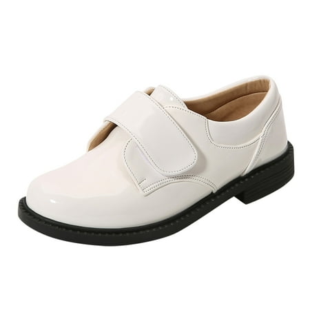

Qufokar Kids Slippers Light Up Shoes for Boys Fashion Summer And Autumn Boys Leather Shoes Boots Thick Soled Student Dress Shoes Performance Shoes Hook Loop Slip On Comfortable