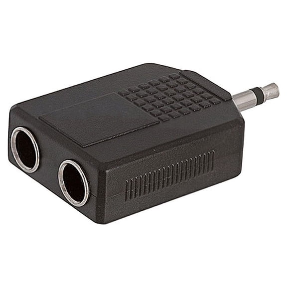 ACCL 3.5mm Mono Plug to 2x6.35mm Mono Jack Adapter, 1 Pack