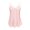 thumbnail image 6 of Glisme Tank Tops For Women Elegant Shirt Tops Sleeveless Casual Cropped Tops Printed Camisole Round Neck Vest Versatile Pink T Shirt, 6 of 6