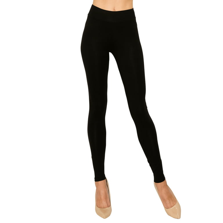 EttelLut Cotton Spandex Full Leggings Pants Activewear for Women Black m 