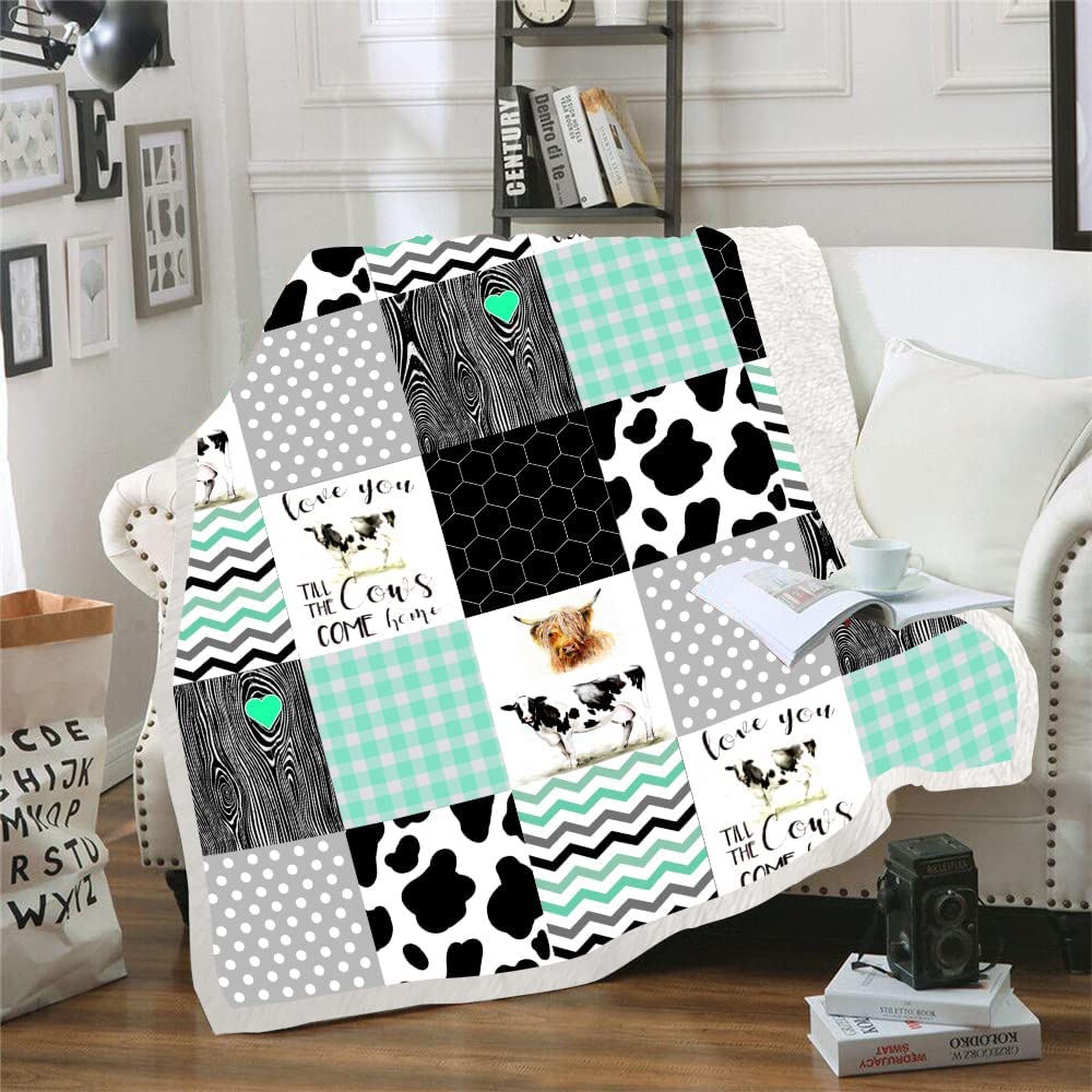 Cow Blanket Cute Cow Print Stuff Sherpa Fleece Blanket Cow Print Decor