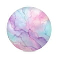 thumbnail image 2 of 15.4" Round Placemat Set of 1 Polyester Fabric Place Mats Non-Slip Dining Kitchen Table Mats for Kitchen Party Decor Pastel Pink Marble Texture, 2 of 5