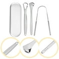 thumbnail image 3 of Tongue Scraper, Reduce Bad Breath (Travel Cases Included), Stainless Steel Tongue Cleaners, 3 of 5