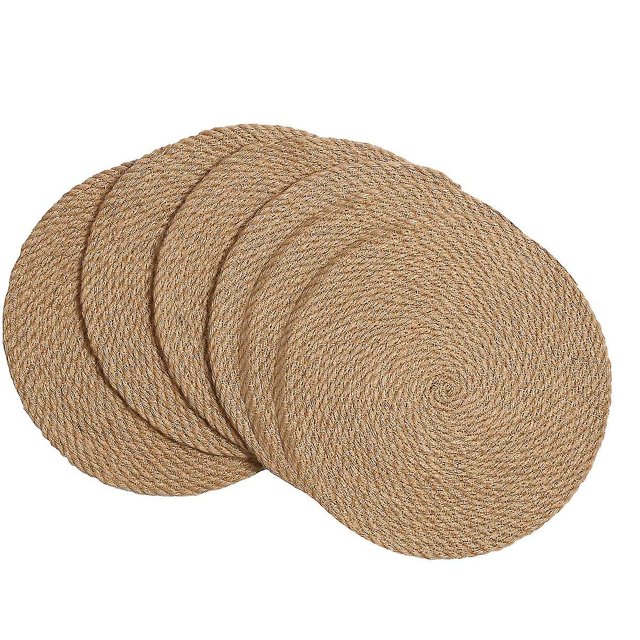 Juego de manteles individuales redondos para cama de 6 yute de 11,8 pulgadas de grosor de hormigas.