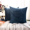 thumbnail image 4 of NTBAY 1 Pack Velvet Throw Pillow Cover, Soft Decorative Square Pillowcase, Cushion Cover with Hidden Zipper, 24"x24", Navy Blue, 4 of 5