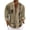 Brown, variant on Men's Linen Ethnic Print Long-Sleeve Shirt, Classic Stand-Collar Style for Gifting & Business-Casual/Daily Streetwear(Brown,M)