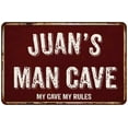 thumbnail image 1 of JUAN'S Man Cave Red Grunge Sign 12 x 18 Matt Finish Metal Sign 112180003076, 1 of 1