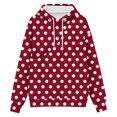 thumbnail image 5 of Lcziwo Mens Dog Pouch Sweatshirt Long Sleeve Pet Pouch Sweatshirt Unisex Casual Loose Polka Dot Print Pullover Fall Fashion Clothes Wine,XL, 5 of 6