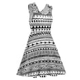 thumbnail image 4 of 2024 Vestidos Oversize Summer Dress Skate Custom Casual Sleeveless Dresses Kawaii Print Vintage Dress Ethnic Black And White, 4 of 7