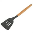 thumbnail image 4 of utensilio silicona Utensilio de cocina de silicona Hogar Restaurante Utensilios de cocina con mango de madera (espátula ranurada) Unbranded JY09588-05, 4 of 8