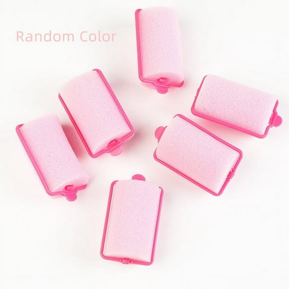 Happon 6 Pieces Foam Sponge Hair Rollers Soft Sleeping Hair Curlers Flexible Hair Styling Curlers Sponge Curlers for Hair Styling , Random Color