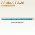 thumbnail image 2 of Uxcell Straight Ruler Metric SAE Aluminum Ruler with Hole for Measure Study Blue 30cm 2, 2 of 7