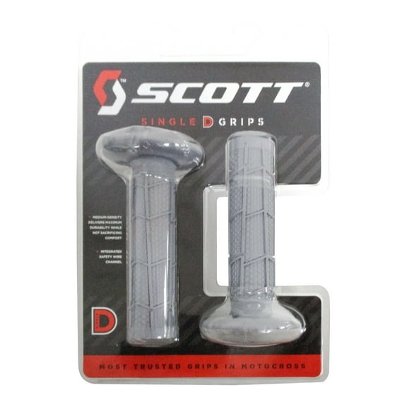 Scott Sports Universal Gray Radial Full Waffle Motorcycle Grips 7/8" 233925-0011