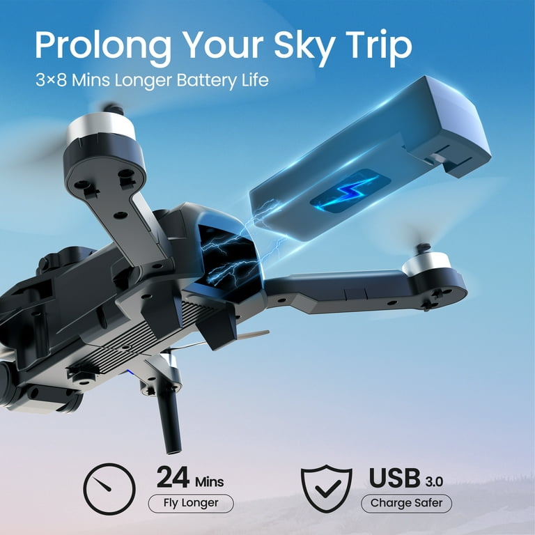 F196 Drone with 6K HD Camera for Adults and Kids, FPV Drone with