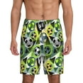 thumbnail image 2 of Rocae Football Doodle for Men's Soft Sleep Pajama Shorts, Waistband and Pockets, 2 of 9