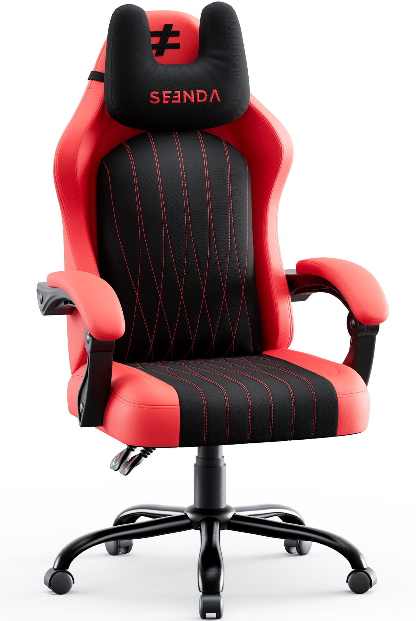 Seenda Gaming Chair, Fabric Comfy Video Gaming Chair, High Back Computer Chair, Adjustable Swivel Office Desk Chair with Headrest and Lumbar Support