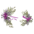 thumbnail image 1 of Guirnalda colgante de flores artificiales, 2 piezas, hojas verdes, decoración de fondo, seda Lavanda, 1 of 9