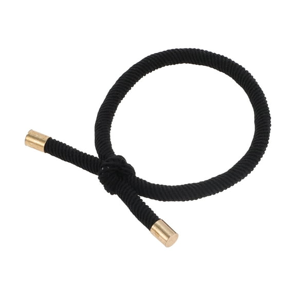 Unique Bargains 1 Pc Classic Knotted Style Hair Rope Hair Scrunchies Black