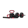 thumbnail image 3 of FitRx SmartBell Gym, 60 lbs. 4-in-1 Adjustable Interchangeable Dumbbell, Barbell, and Kettlebell Weight Set, Black, 3 of 12
