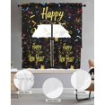 thumbnail image 2 of Happy New Year Swag Kitchen Curtains Sets for Windows 24 Inch Length, Colorful Modern Abstract Art Short Window Curtain Panels Swags Valances and Tiers 3 Piece Set for Cafe/Dining Room, 2 of 5