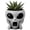 W2-C, variant on Fun Alien-Faced Planter Angry Smiling Shocked Winking Alien Expression Resin Head Pot Small Succulent Cactus Planter Indoor Outdoor Garden Novelty Decor Gift,A