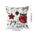 thumbnail image 3 of Ireezec Christmas Holiday Pillow Cover Decorative Linen Throw Pillow Case for Sofa Couch Bed Living Room Home Decor Festive Seasonal Accent, 3 of 6