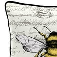 thumbnail image 5 of Jordan Manufacturing 16" x 16" Bee Script Cream Novelty Square Outdoor Throw Pillow with Welt, 5 of 8
