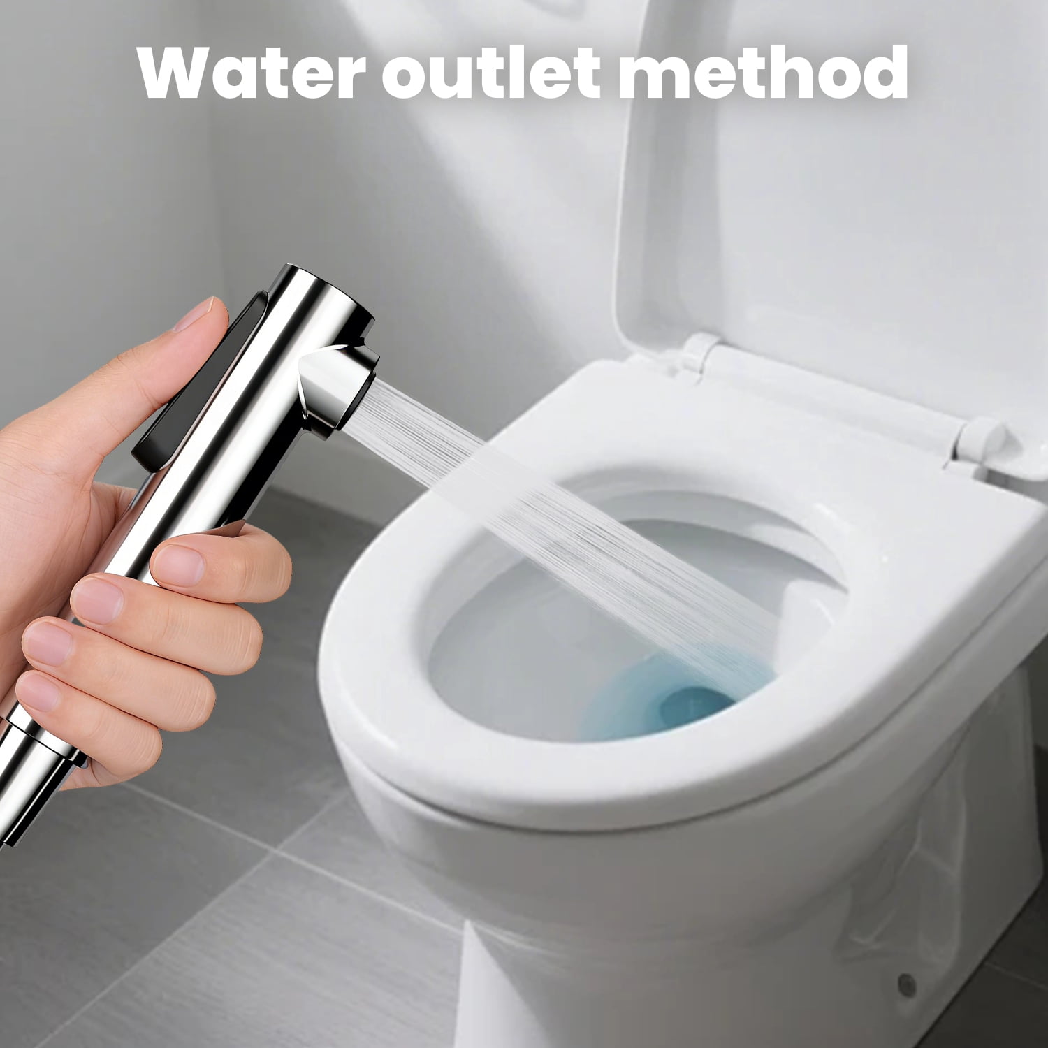 Handheld Bidet Sprayer Kit for Toilet, Heavy Duty Stainless Steel Hose with Dual Mount Holder