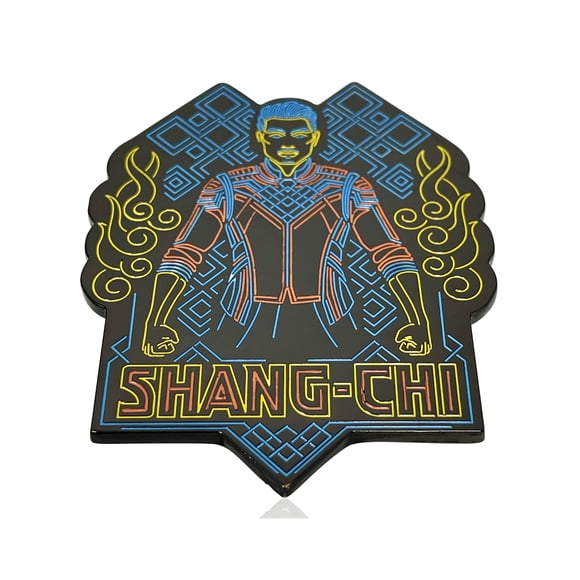 SHANG-CHI XL NEON PIN, Rare Licensed UV Glow Reactive Marvel Studios SHANG-CHI Legend of Ten Rings, Official PIN, 8.9 x 6.5cm