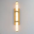 thumbnail image 3 of ET2 E11203-WAGLD 26 in. Aragon-Wall Sconce Bath Vanity, White Alabaster & Gold, 3 of 5