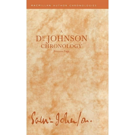 Author Chronologies A Dr Johnson Chronology, (Hardcover)