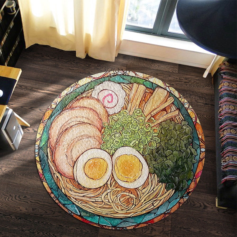 Round Area Rug, Sun63 Non-Slip Floor Mat, Soft Washable Carpet for Living Room Bedroom Decor 24 Inch