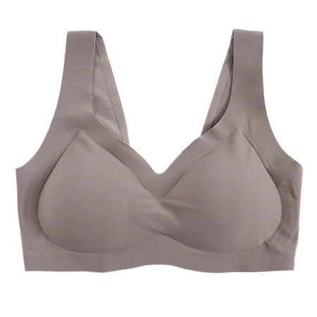 

Seamless Bra for Women Push Up Underwear Gathers Shock-Proof Pad Female Intimate Fashion Bralette Gray S