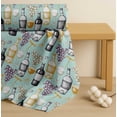 thumbnail image 4 of Soimoi Cotton Cambric Fabric Grapes,Wine Glass & Bottle Printed Fabric 1 Yard 42 Inch Wide, 4 of 7