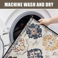 thumbnail image 5 of Washable Vintage Kitchen Mat 31"x20" Non Slip Soft Plush Low Profile Kitchen Rug, Distressed Medallion Oriental Style Sink Mat for Laundry Room Bedroom Office, 5 of 6