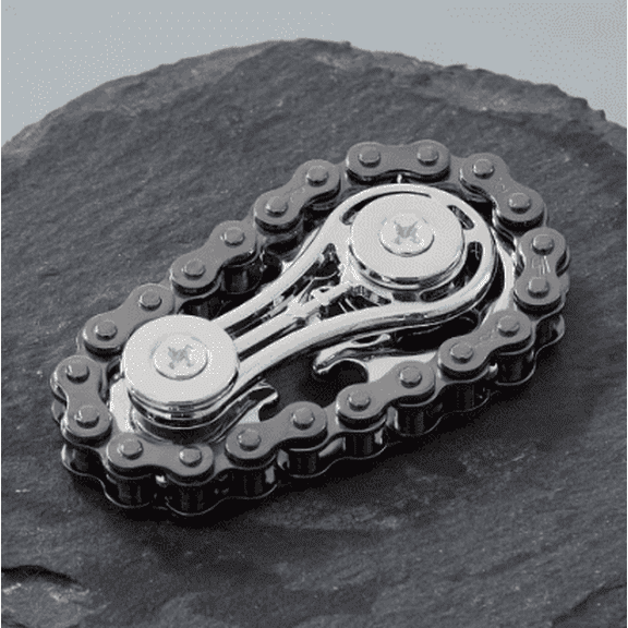 Metal Bike Chain Fidget for Stress Relief – Durable Anxiety Relief for Adults, Silent Hand Spinner Alternative, Portable Sensory