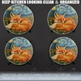 thumbnail image 4 of Gas Stove Burner Cover,White Electric Stove Top Protector,Easy to Clean,The Enchanting Allure Of A Fox In A Whimsical Landscape, 4 of 7